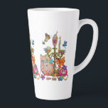Taza De Café Latte Cute Pastel<br><div class="desc">All cute pastel coquette with a tea party setting,  tea cups,  pastries,  candle drum,  bird,  cat,  butterfly,  bee,  dragonfly,  cute things and etc</div>