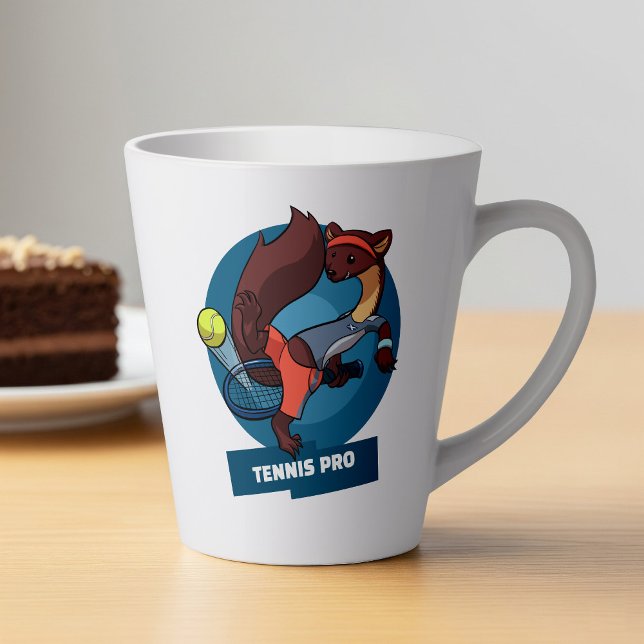 Taza De Café Latte Cute Pine Marten Tenis Pro Trick Shot Personalizad (Subido por el creador)