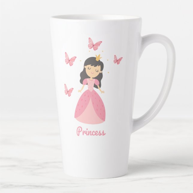 Taza De Café Latte Cute Princess Coffee Mug (Derecha)
