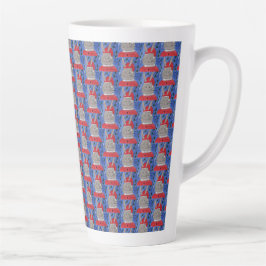 Taza De Café Latte Cute Santa Bunny