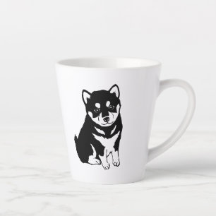 Taza De Café Latte Cute Shiba Inu Puppy Art