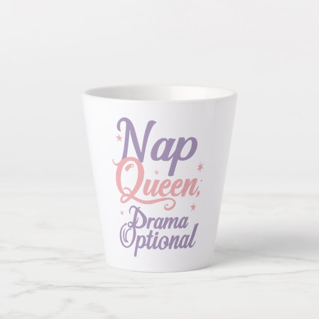 Taza De Café Latte Cute Sleep Lover Anti-Drama Saying (Anverso)