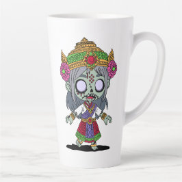 Taza De Café Latte Cute Thai Zombie