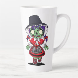 Taza De Café Latte Cute Welsh Zombie