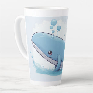 Taza De Café Latte Cute Whale