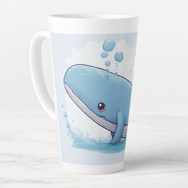 Taza De Café Latte Cute Whale (Ángulo izquierdo)