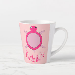 Taza De Café Latte Cutícula de tortuga rosa
