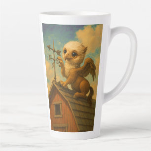 Taza De Café Latte Cuto bebé gran ojo hippogriff arte divertido de fa