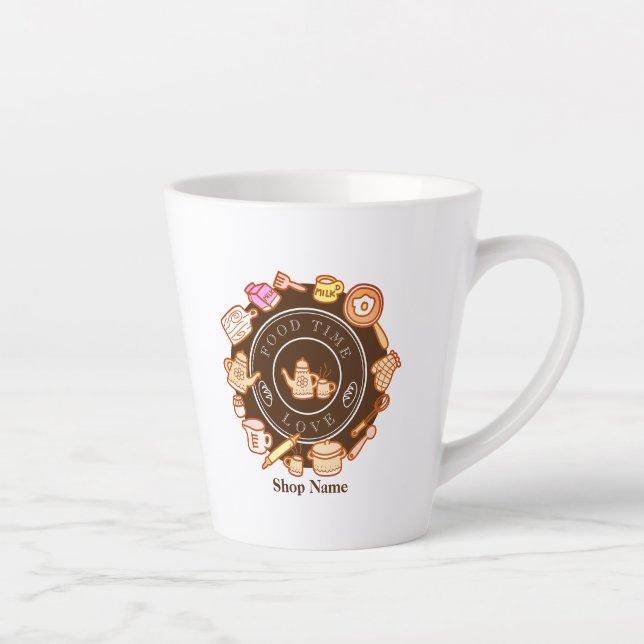 Taza De Café Latte Cuto de cocina marrón (Derecha)