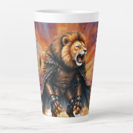 Taza De Café Latte Cyber Lion of the Wastelands 