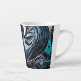 Taza De Café Latte Cyber Metal Elegance