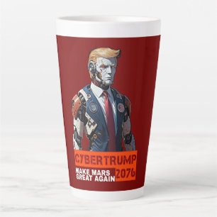 Taza De Café Latte CyberTrump 2076 Hacer a Marte Grande De Nuevo