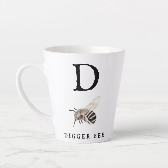 Taza De Café Latte "D" Digger Bee (Izquierda)