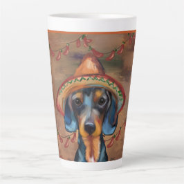 Taza De Café Latte Dachshund Cinco de Mayo
