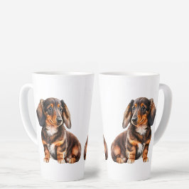 Taza De Café Latte Dachshund Perro porcino Doxy Weiner Perro Cachorro
