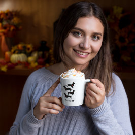 Taza De Café Latte Dachshund Sausage Dog Heart Personalizado