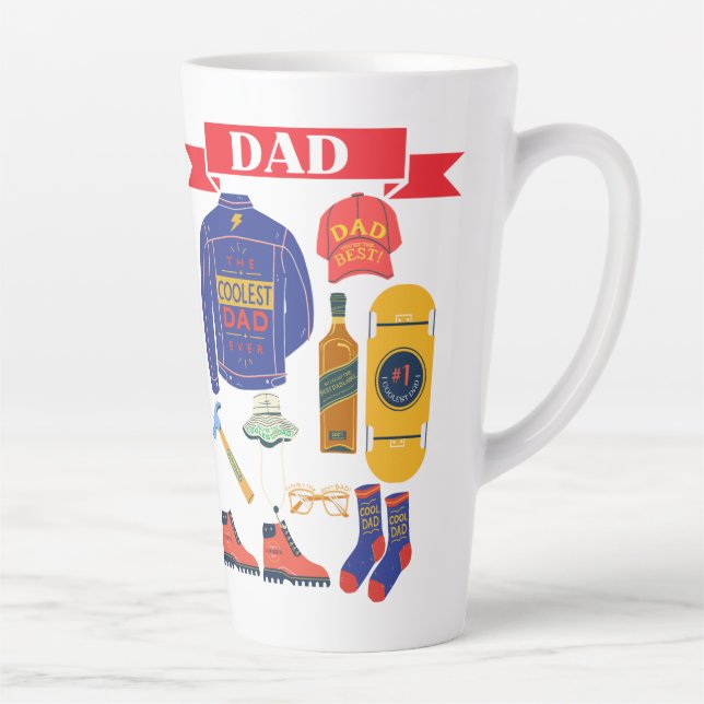 TAZA DE CAFÉ LATTE DAD ICONS (Derecha)