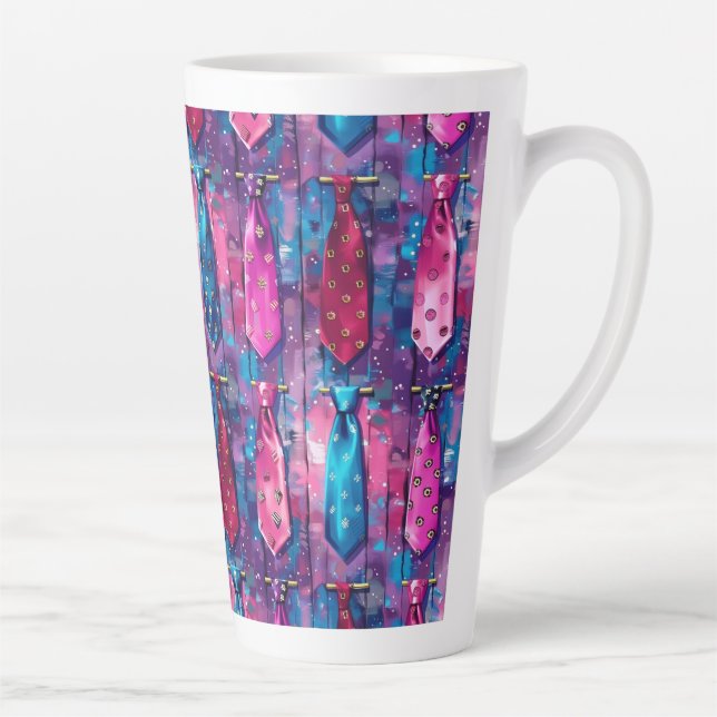Taza De Café Latte Daddy's Tie Collection Large Ceramic Latte Mug (Derecha)