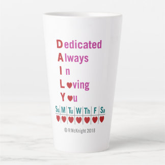 Taza De Café Latte Daily Acronym Lattee