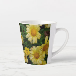 Taza De Café Latte Daisy amarillo