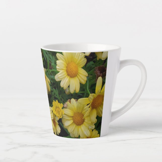 Taza De Café Latte Daisy amarillo (Derecha)