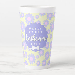 Taza De Café Latte Daisy Baby Yellow Pink Mug