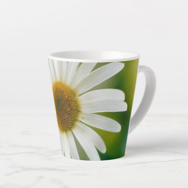 Taza De Café Latte Daisy de Oxeye blanco - Leucanthemum vulgare (Ángulo derecho)