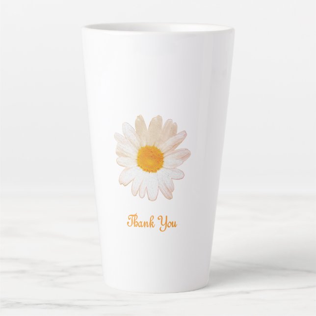 Taza De Café Latte Daisy Flower Mug – Summer Botanical Cozy (Anverso)