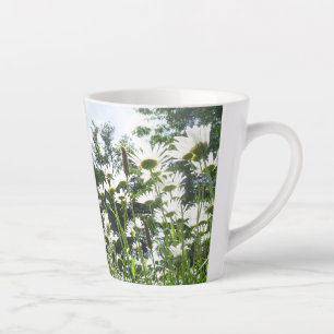 Taza De Café Latte Daisy Flowers Latte Mug