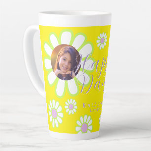 Taza De Café Latte Daisy Simple Photo Yellow