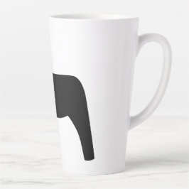 Taza De Café Latte Dala Horse Black Latte Mug