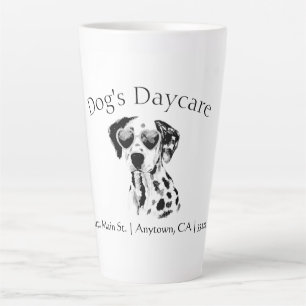 Taza De Café Latte Dalmata Divertido Negocio de Perros