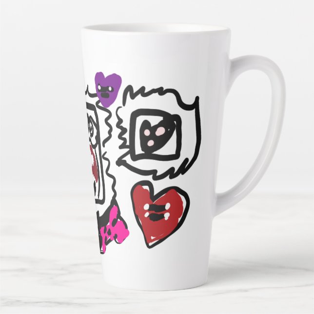 Taza De Café Latte Dálmata encantador  (Derecha)