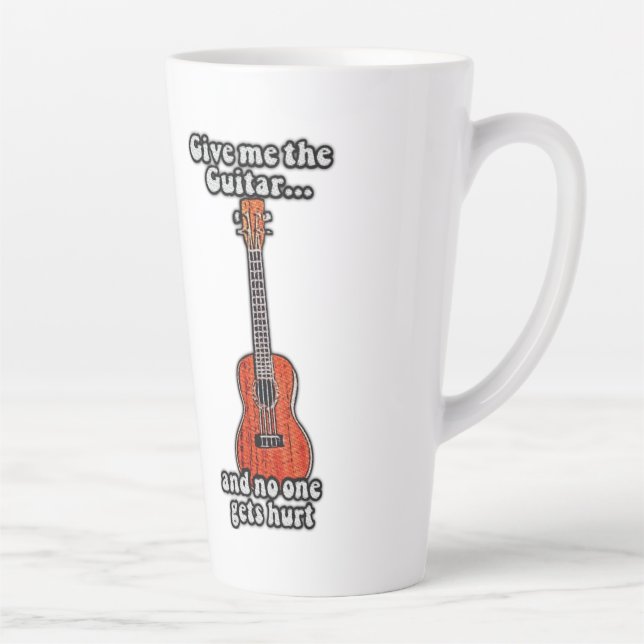 Taza De Café Latte Dame la guitarra y nadie se lastima. (Derecha)
