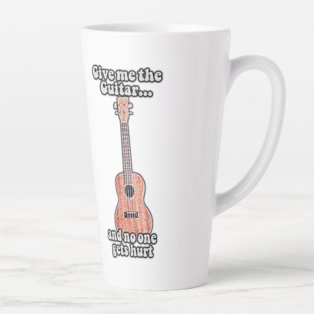Taza De Café Latte Dame la guitarra y nadie se lastima. (Derecha)