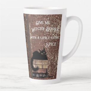 Taza De Café Latte Dame Libros De Brujería Con Un Poco De Especie Ext