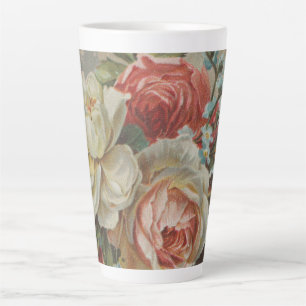 Taza De Café Latte Dame tu corazón Antique Cottagecore Día de San Val