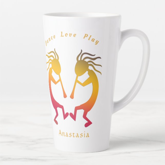 Taza De Café Latte Dance Love Play Enjoy Life (Derecha)