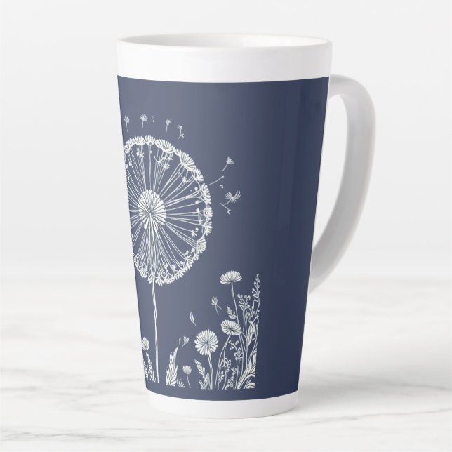 Taza De Café Latte Dandelion (Ángulo derecho)