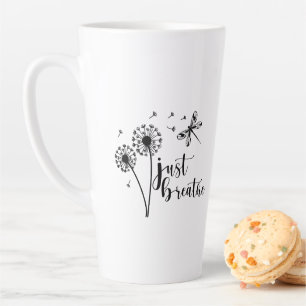 Taza De Café Latte Dandelion Dragonfly respira