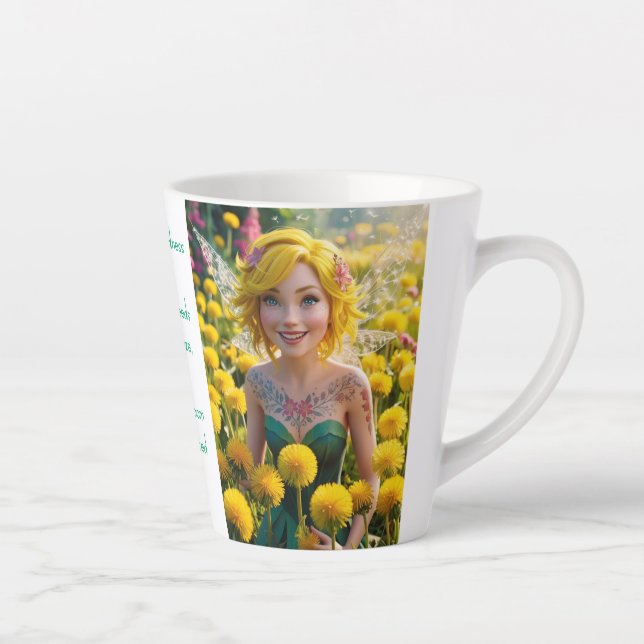 Taza De Café Latte Dandelion Fairy (Derecha)