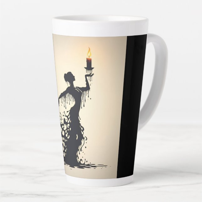 Taza De Café Latte Danzante Flamenco de fusión (Ángulo derecho)