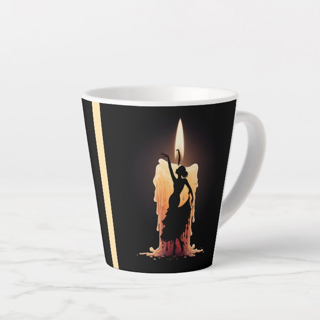 Taza De Café Latte Danzante Flamenco de fusión (Ángulo derecho)