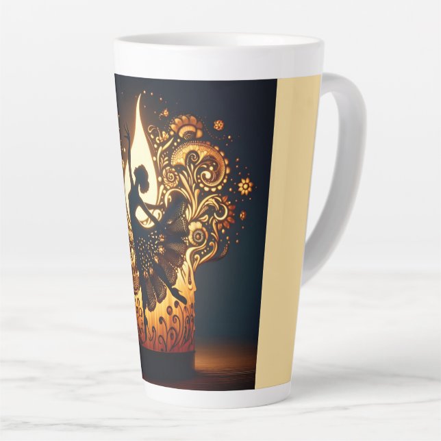 Taza De Café Latte Danzante Flamenco de fusión (Ángulo derecho)
