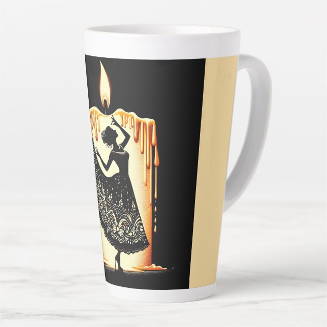 Taza De Café Latte Danzante Flamenco de fusión (Ángulo derecho)