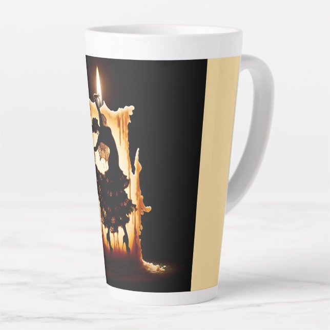 Taza De Café Latte Danzante Flamenco de fusión (Ángulo derecho)