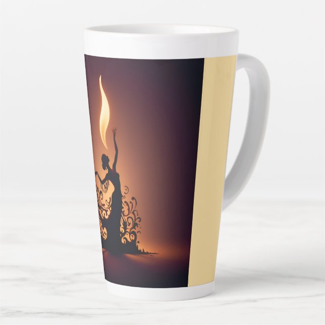 Taza De Café Latte Danzante Flamenco de fusión (Ángulo derecho)