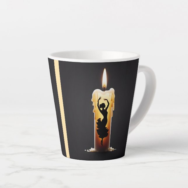 Taza De Café Latte Danzante Flamenco de fusión (Ángulo derecho)