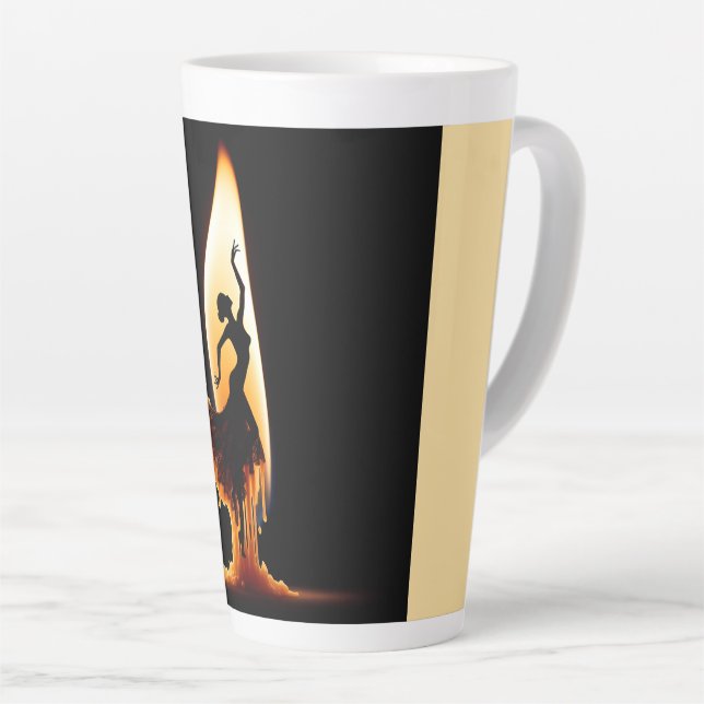 Taza De Café Latte Danzante Flamenco de fusión (Ángulo derecho)