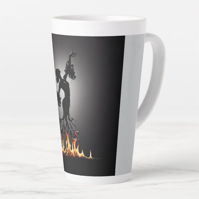Taza De Café Latte Danzante Flamenco de fusión (Ángulo derecho)